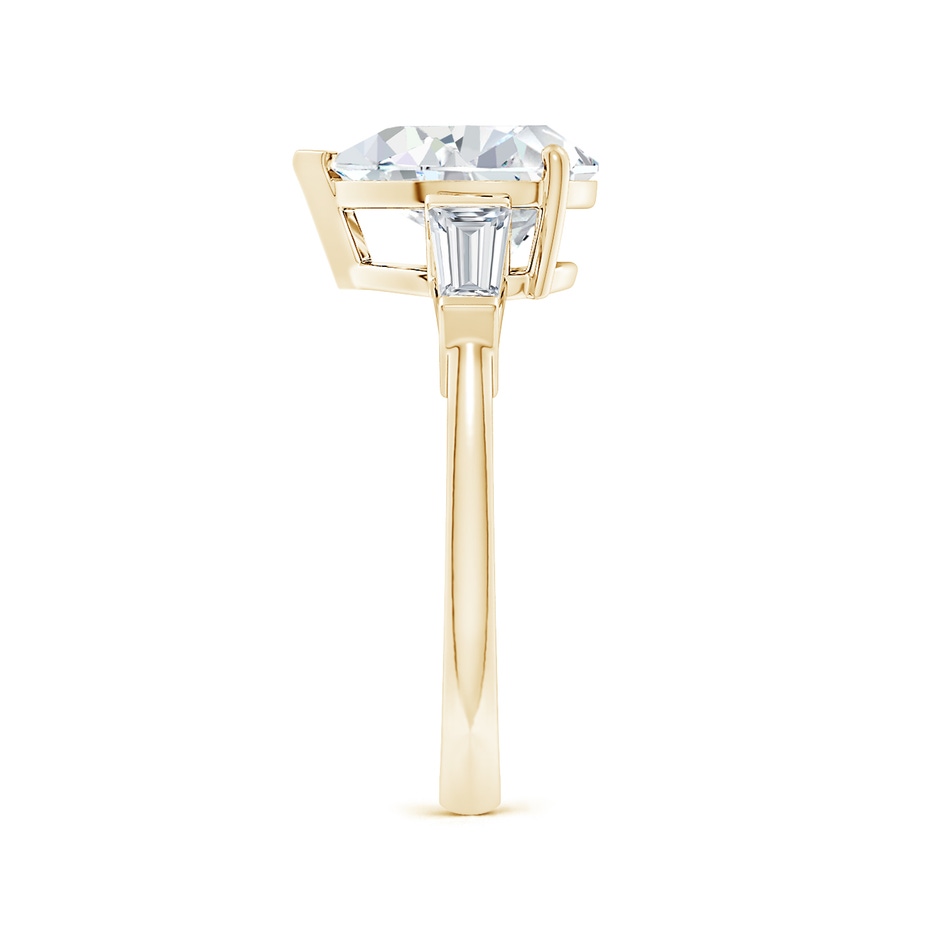 10x8mm FGVS Lab-Grown Pear and Tapered Baguette Diamond Side Stone Engagement Ring in Yellow Gold side 299