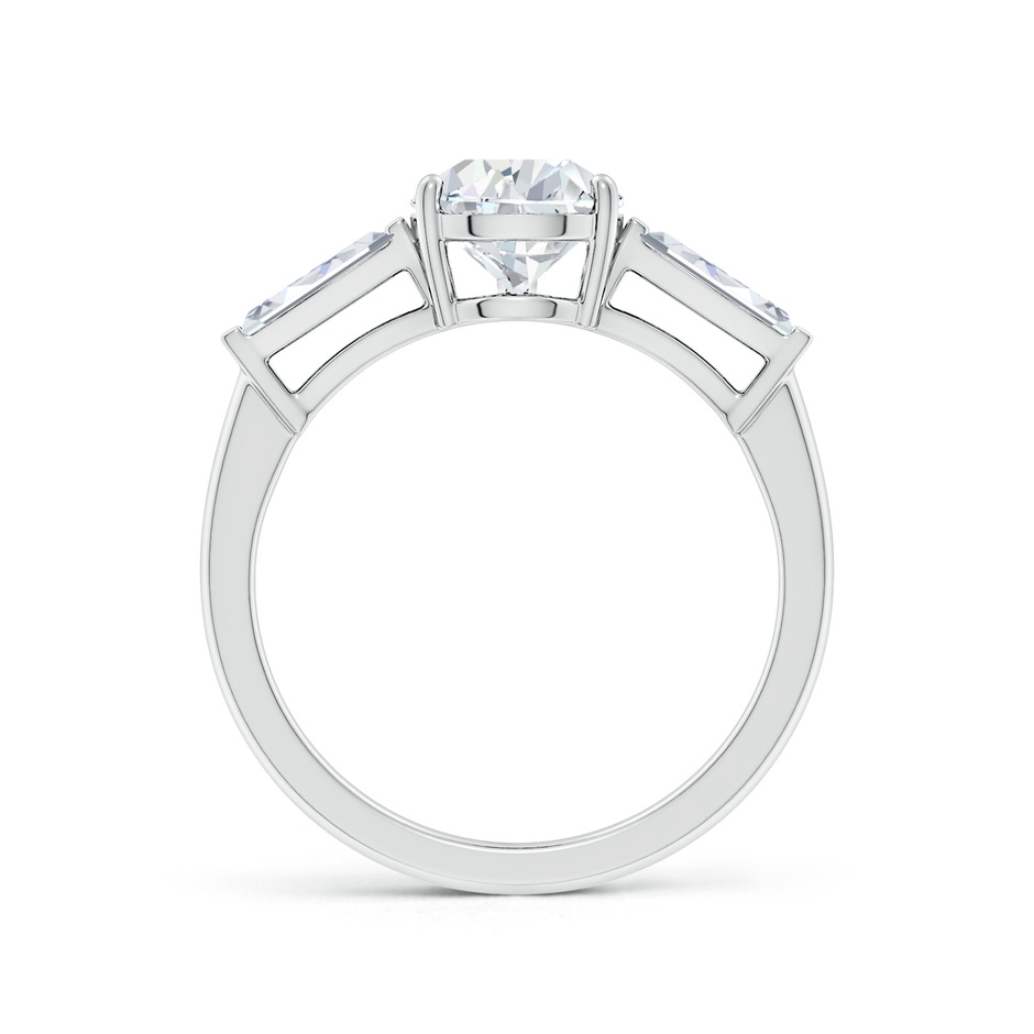 9x7mm FGVS Lab-Grown Pear and Tapered Baguette Diamond Side Stone Engagement Ring in P950 Platinum side 199