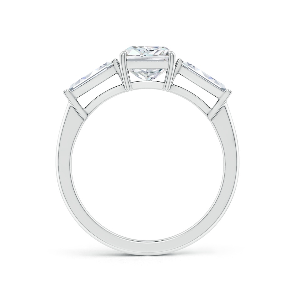 8x6mm FGVS Lab-Grown Radiant-Cut and Tapered Baguette Diamond Side Stone Engagement Ring in P950 Platinum side 199