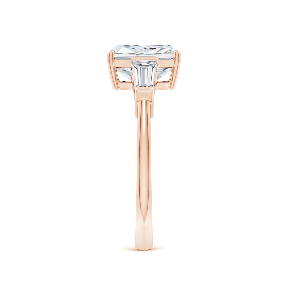 8x6mm FGVS Lab-Grown Radiant-Cut and Tapered Baguette Diamond Side Stone Engagement Ring in Rose Gold side 299