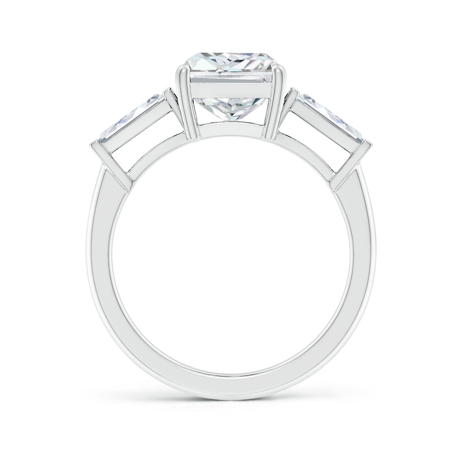 9.5x7.5mm FGVS Lab-Grown Radiant-Cut and Tapered Baguette Diamond Side Stone Engagement Ring in P950 Platinum side 199