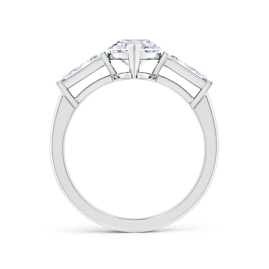 13x6.5mm FGVS Lab-Grown Marquise and Tapered Baguette Diamond Side Stone Engagement Ring in P950 Platinum side 199