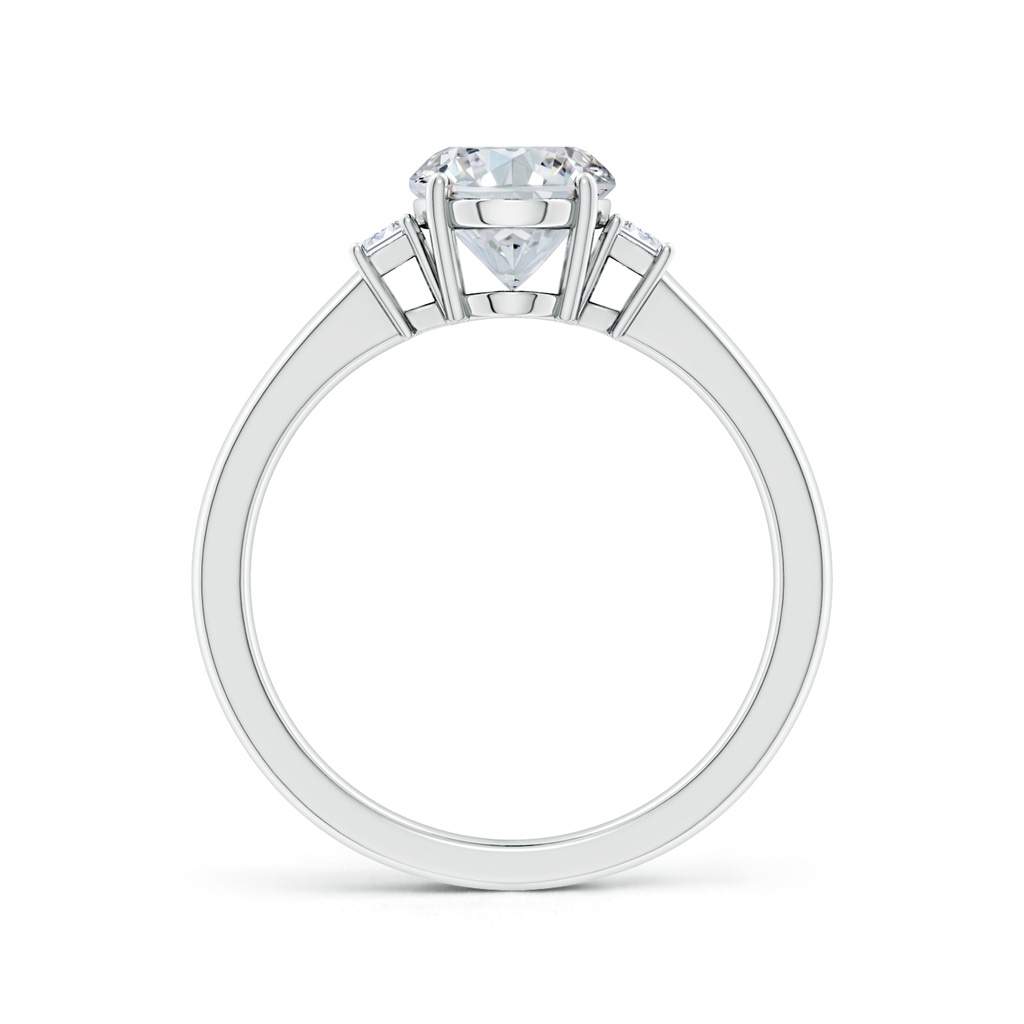 8.5x6.5mm FGVS Lab-Grown Oval and Emerald-Cut Diamond Three Stone Engagement Ring in White Gold Side 199