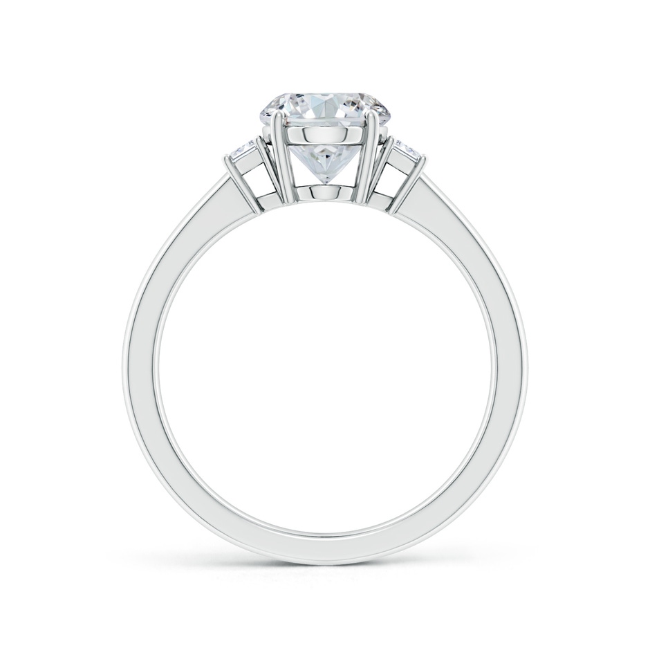 8.5x6.5mm FGVS Lab-Grown Oval and Emerald-Cut Diamond Three Stone Engagement Ring in White Gold side 199