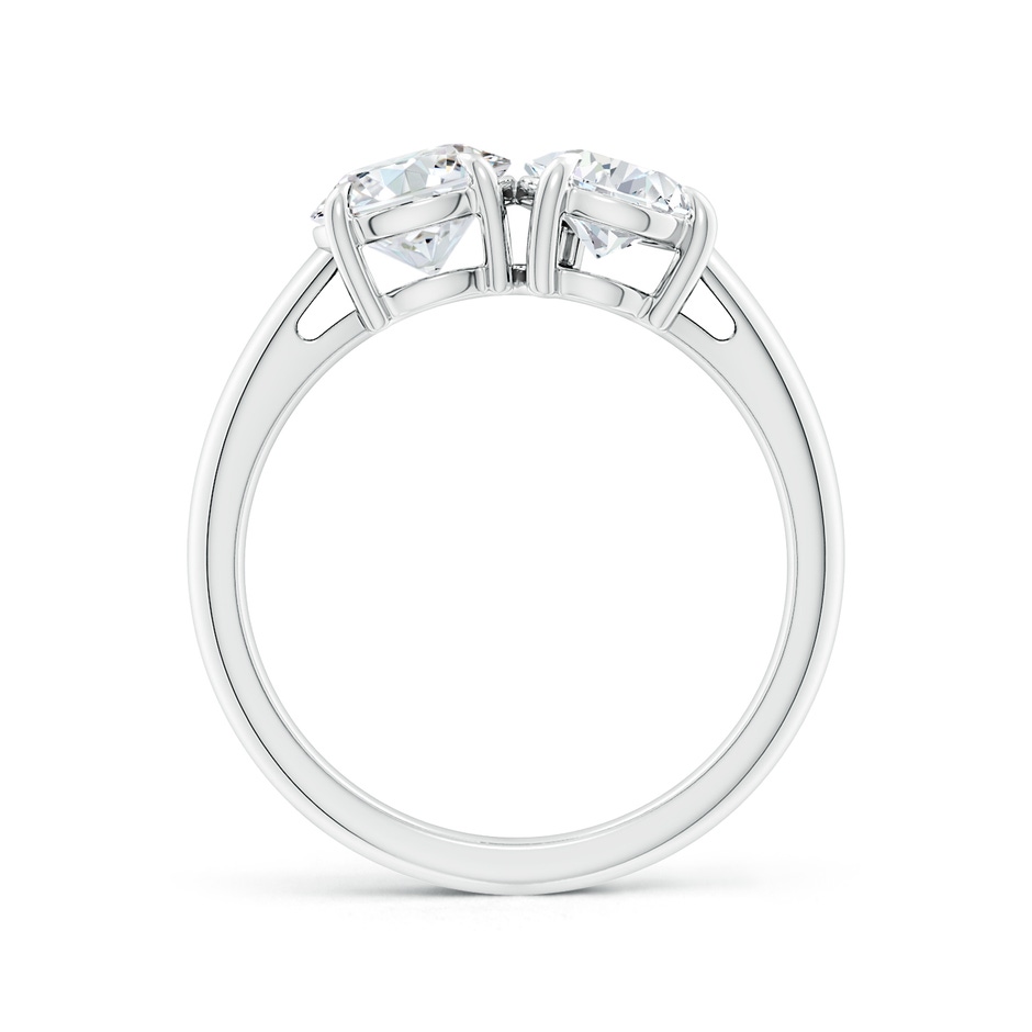 6.5mm FGVS Lab-Grown Round & Pear Diamond Two-Stone Engagement Ring in White Gold side 199