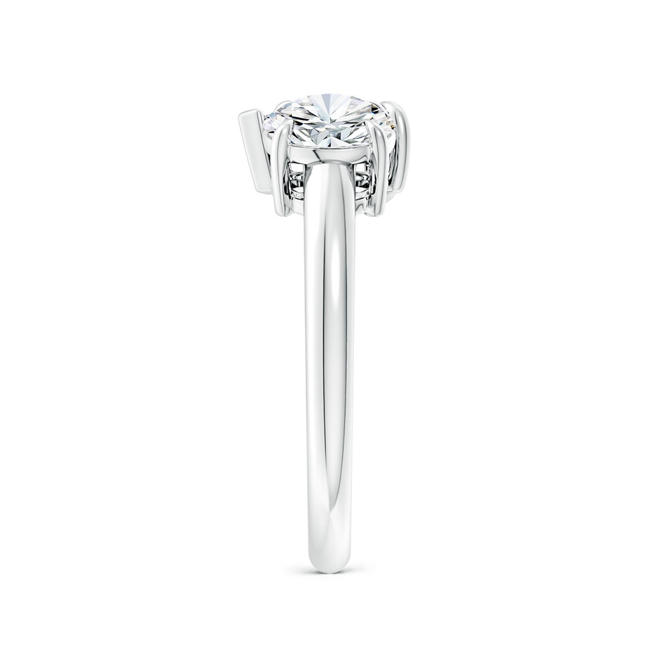 6.5mm FGVS Lab-Grown Round & Pear Diamond Two-Stone Engagement Ring in White Gold side 299