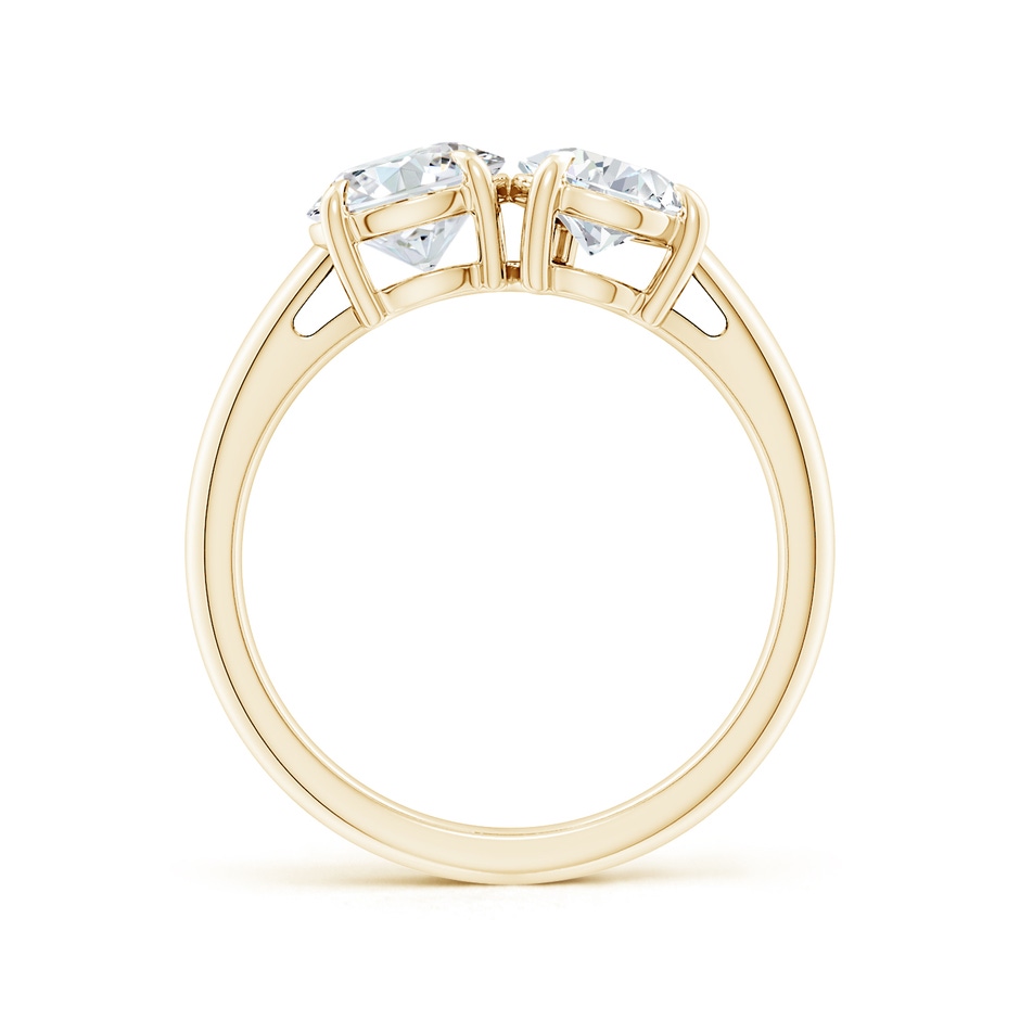 6.5mm FGVS Lab-Grown Round & Pear Diamond Two-Stone Engagement Ring in Yellow Gold side 199