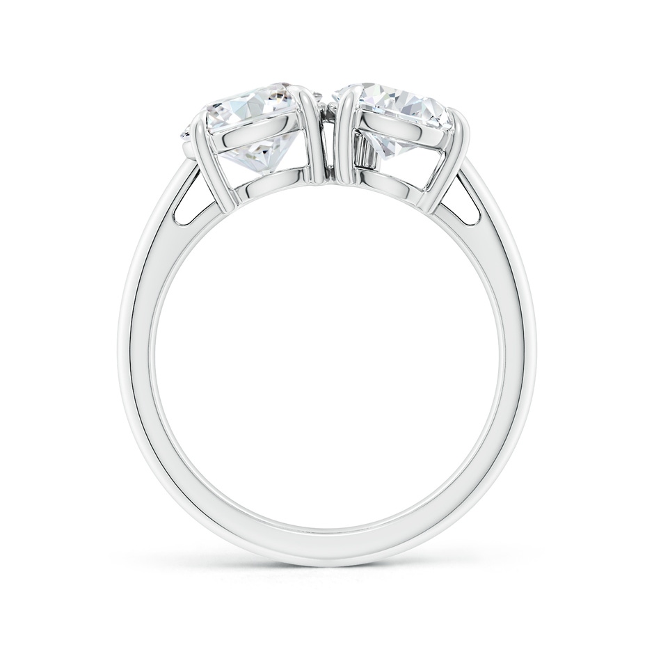 7.4mm FGVS Lab-Grown Round & Pear Diamond Two-Stone Engagement Ring in White Gold side 199