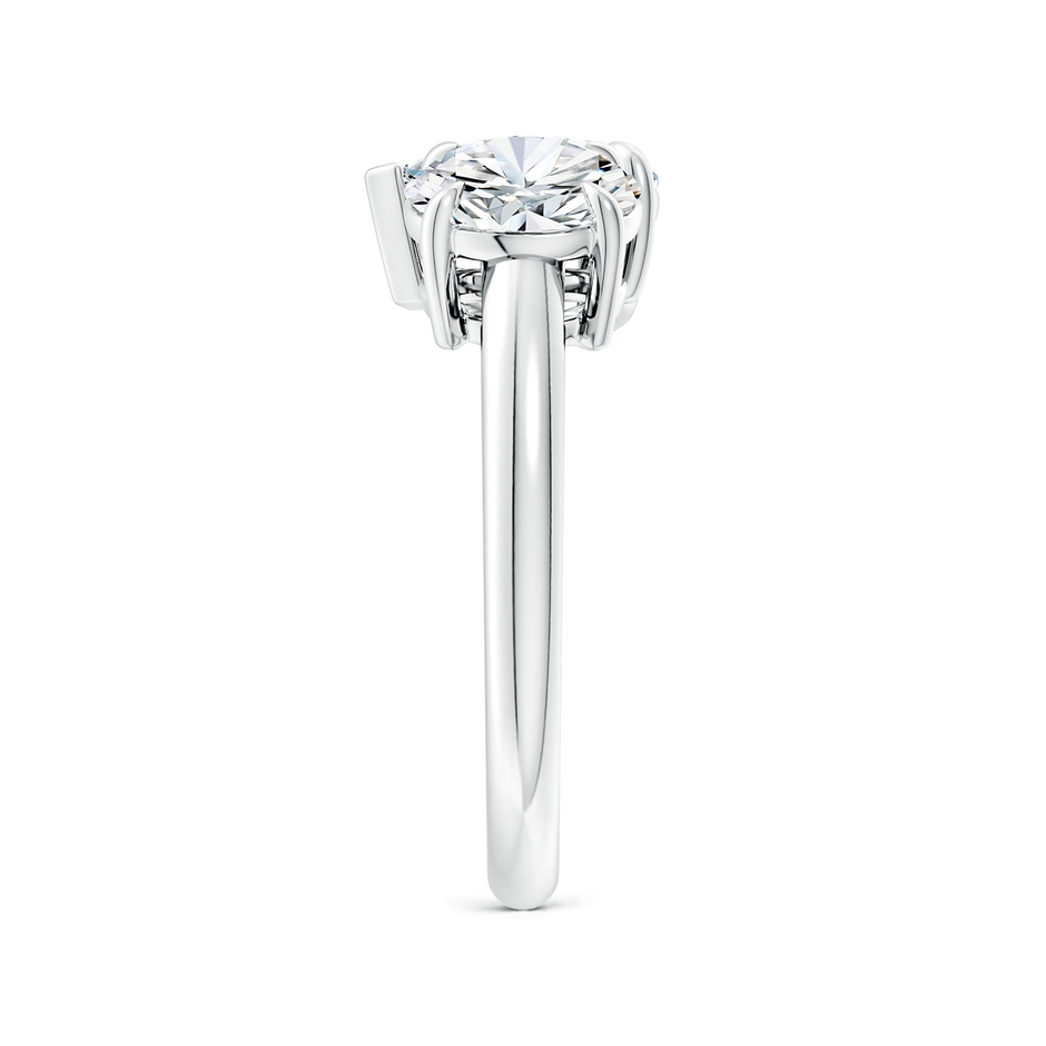 7.4mm FGVS Lab-Grown Round & Pear Diamond Two-Stone Engagement Ring in White Gold side 299