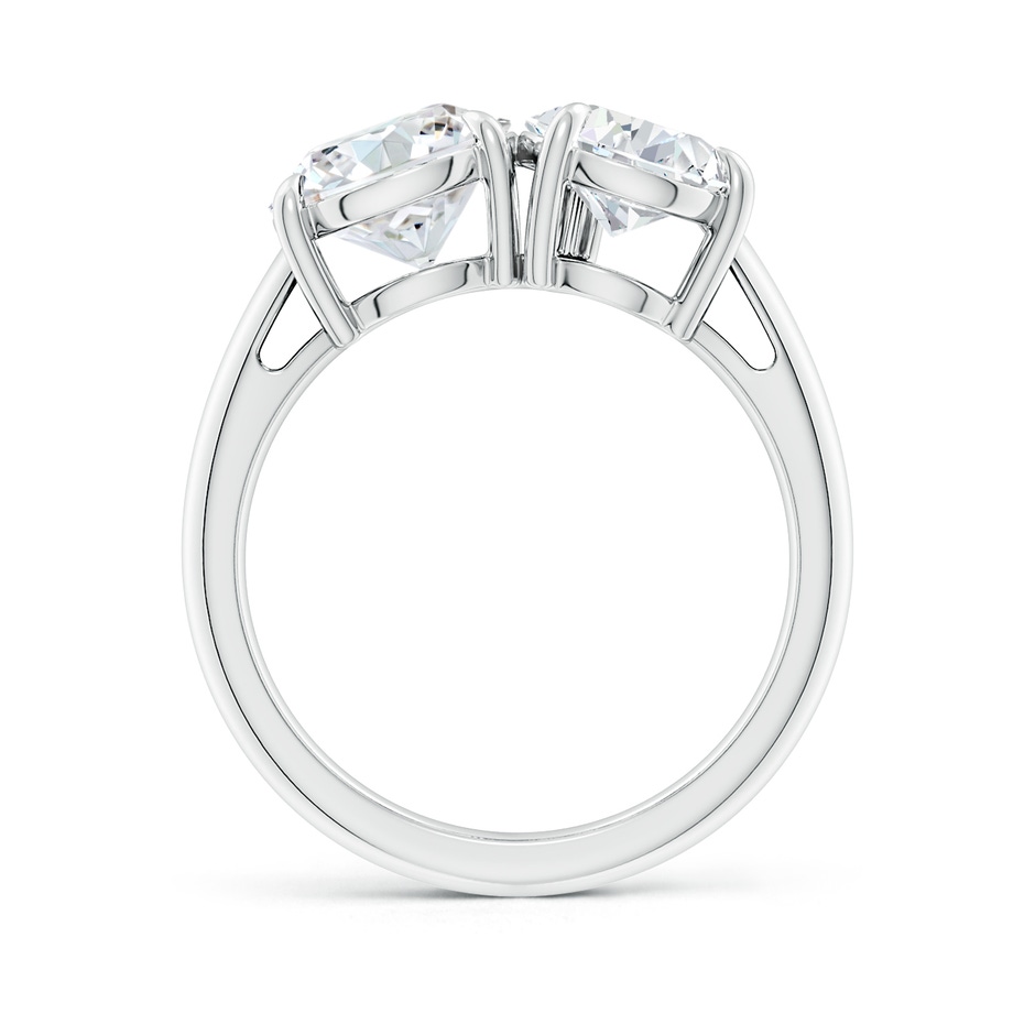 8mm FGVS Lab-Grown Round & Pear Diamond Two-Stone Engagement Ring in P950 Platinum side 199