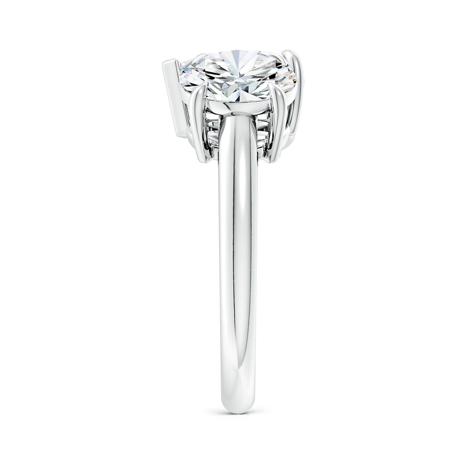 8mm FGVS Lab-Grown Round & Pear Diamond Two-Stone Engagement Ring in P950 Platinum side 299