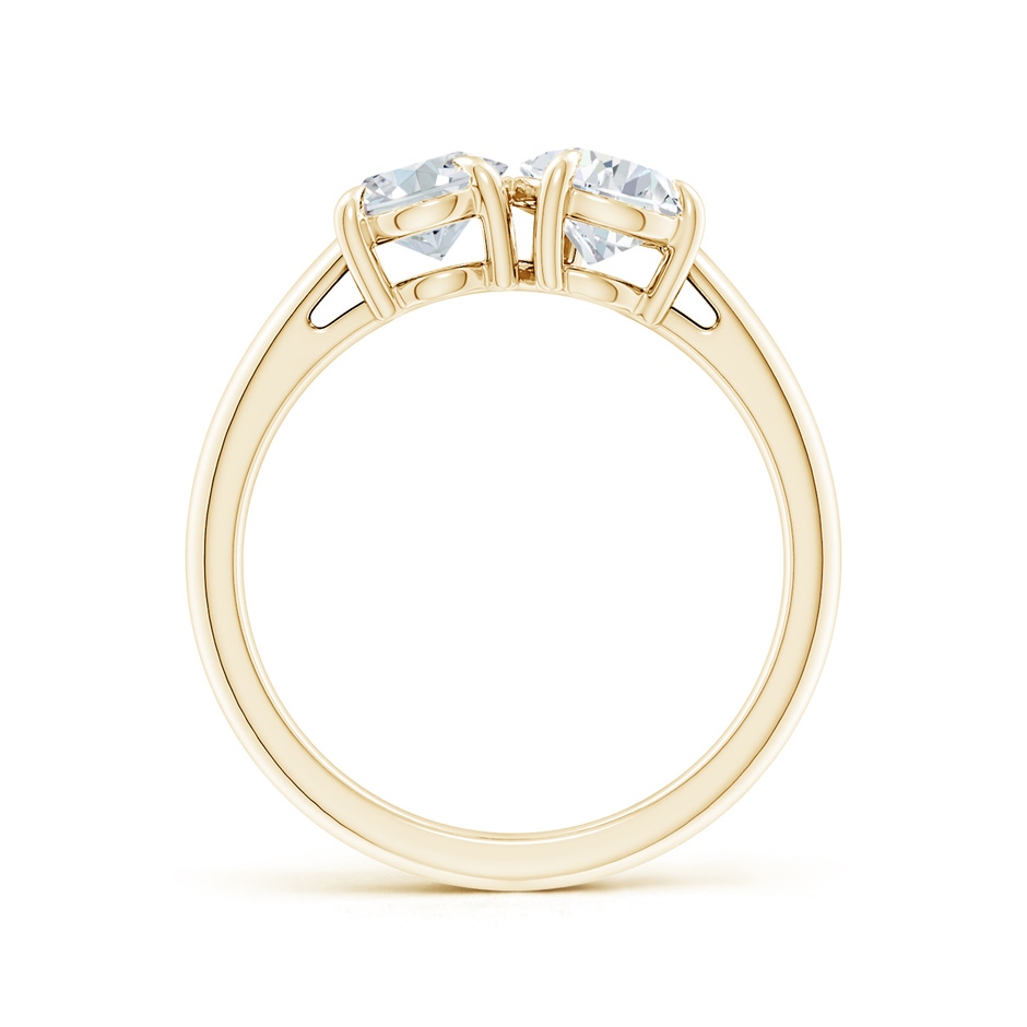 7.7x5.7mm FGVS Lab-Grown Oval & Pear Diamond Two-Stone Engagement Ring in 10K Yellow Gold side 199