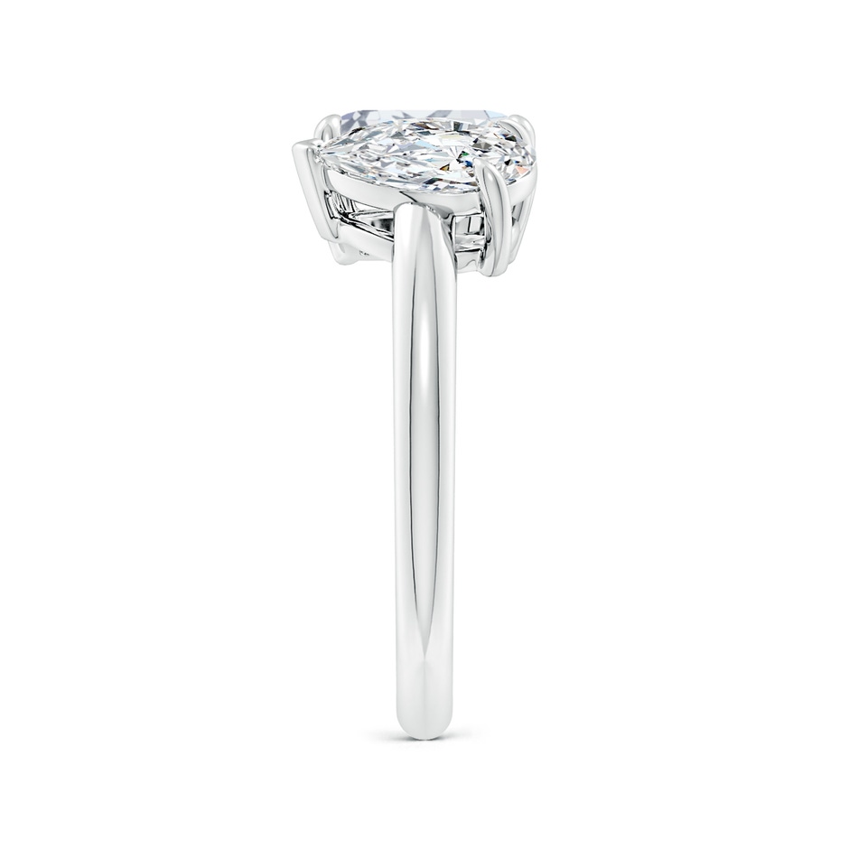 7.5x5.5mm FGVS Lab-Grown Emerald-Cut & Pear Diamond Two-Stone Engagement Ring in White Gold side 299