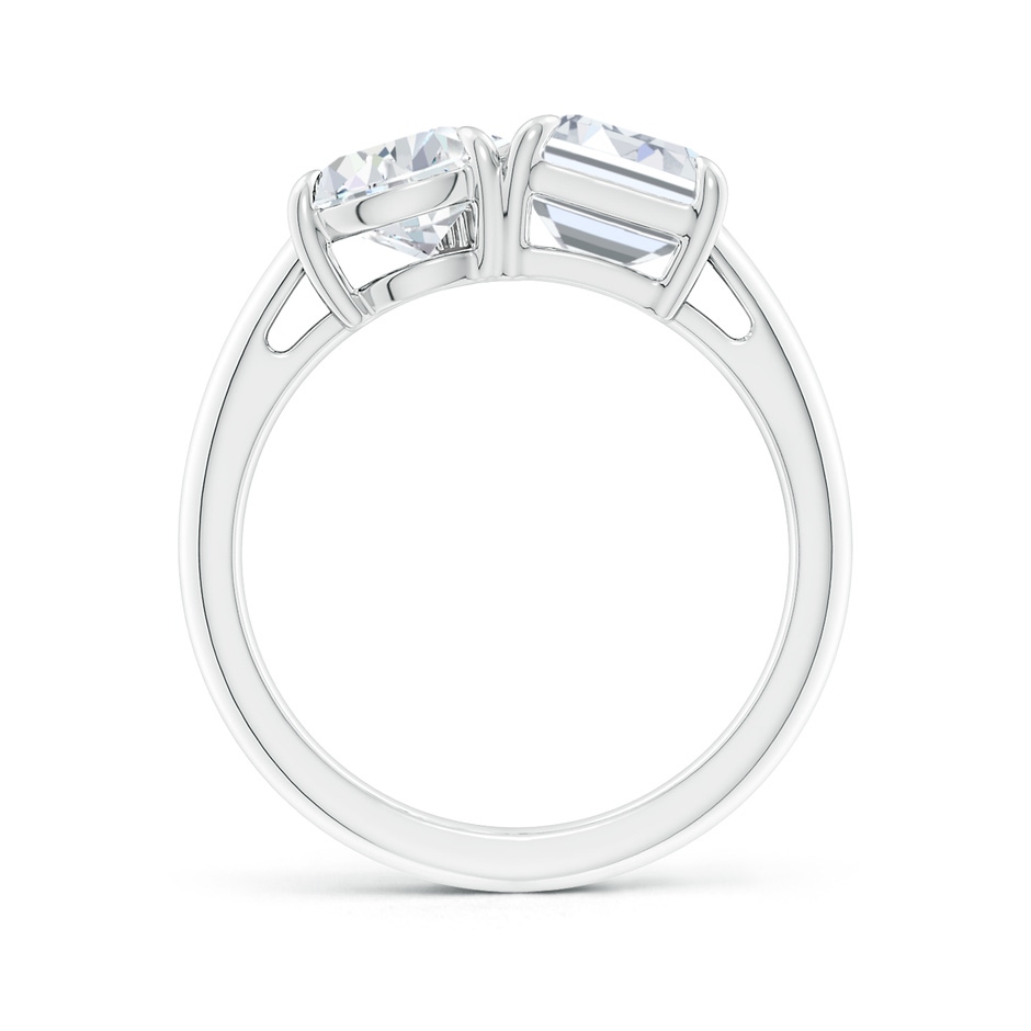 8.5x6.5mm FGVS Lab-Grown Emerald-Cut & Pear Diamond Two-Stone Engagement Ring in P950 Platinum side 199