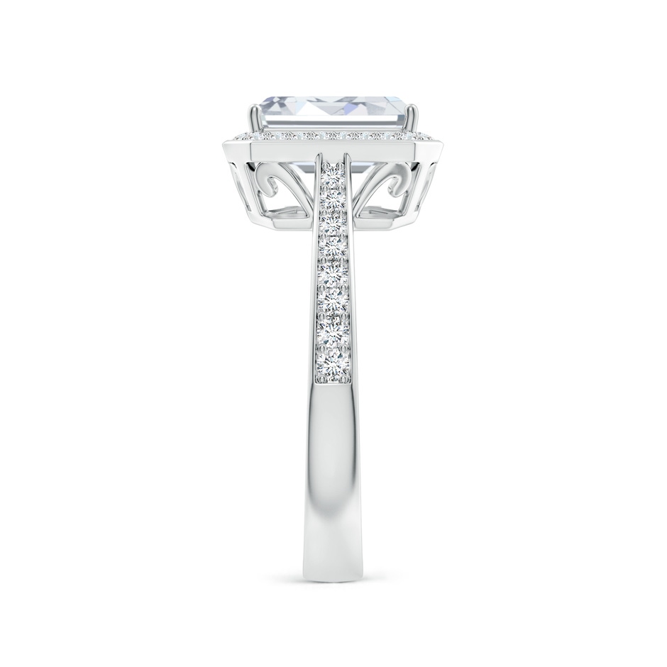 8.5x6.5mm FGVS Emerald-Cut Lab-Grown Diamond Halo Cocktail Ring in P950 Platinum side 299