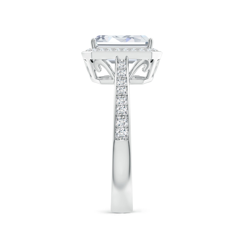 8.5x6.5mm FGVS Emerald-Cut Lab-Grown Diamond Halo Cocktail Ring in White Gold side 299