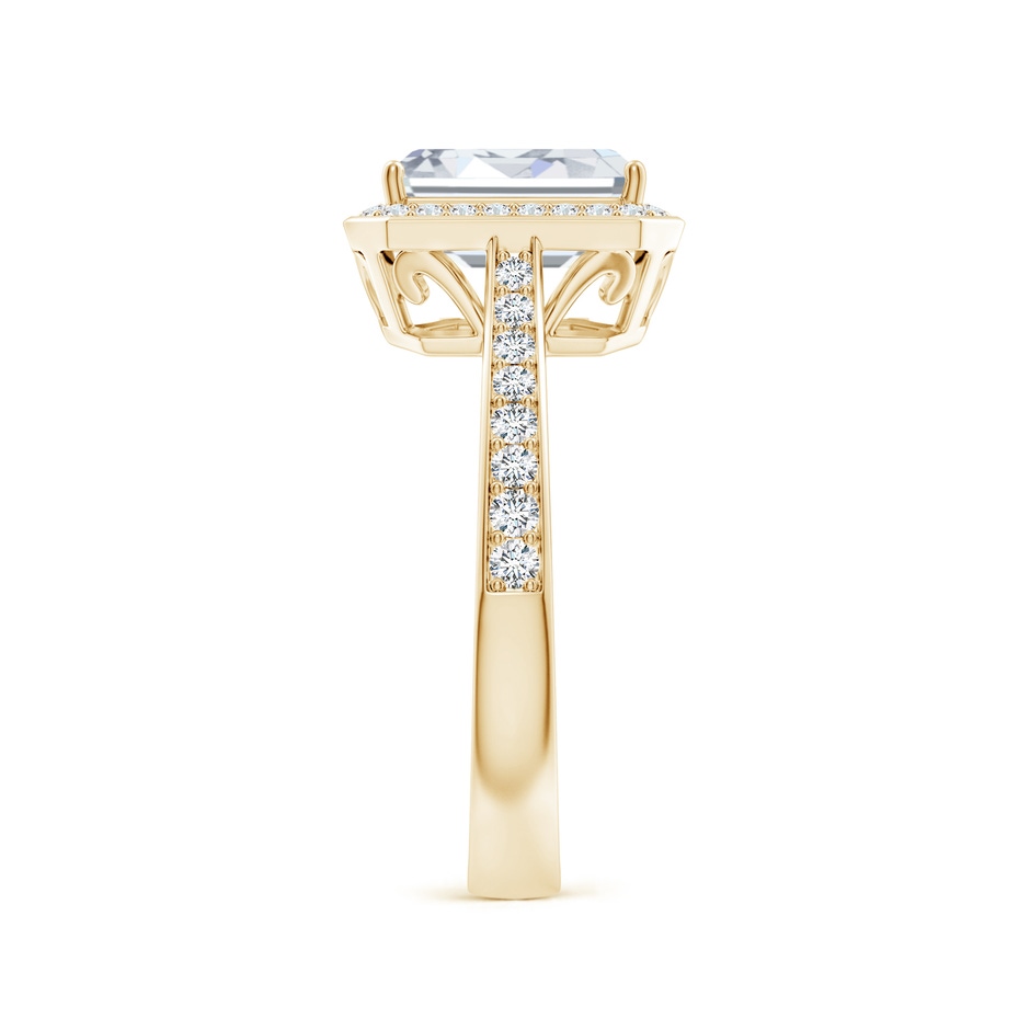 8.5x6.5mm FGVS Emerald-Cut Lab-Grown Diamond Halo Cocktail Ring in Yellow Gold side 299