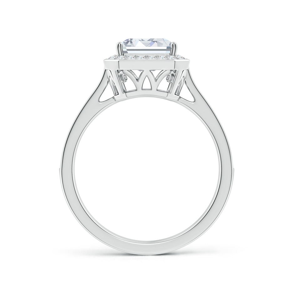 9x7mm FGVS Emerald-Cut Lab-Grown Diamond Halo Cocktail Ring in White Gold side 199