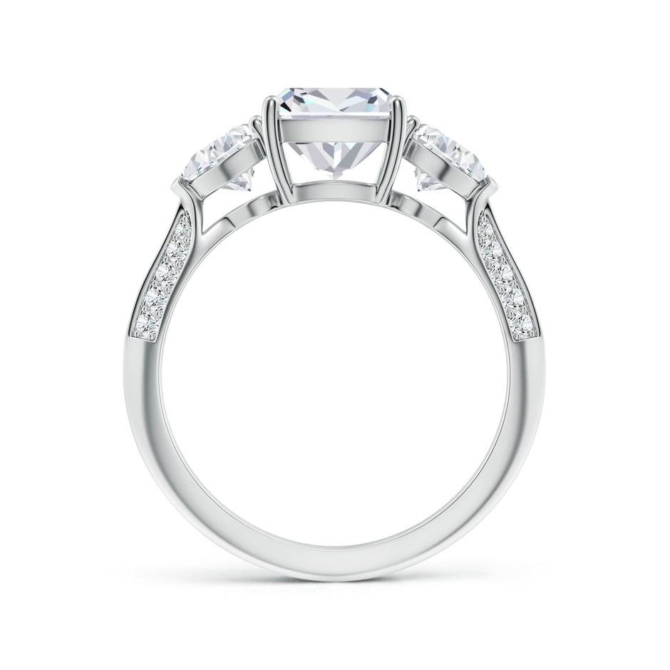 9x7mm FGVS Cushion Rectangular Lab-Grown Diamond Three Stone Cocktail Ring in White Gold side 199