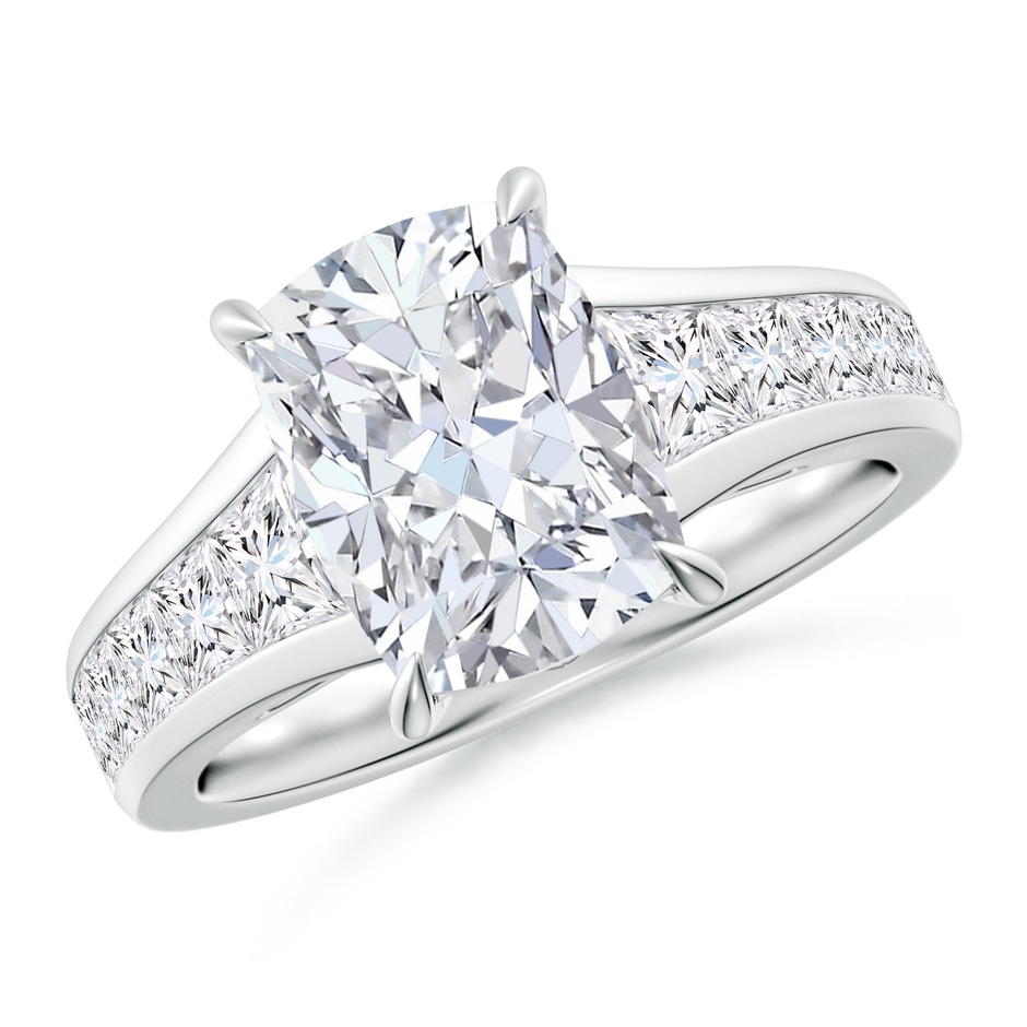 10x7.5mm FGVS Cushion Rectangular Lab-Grown Diamond Cocktail Ring in White Gold 