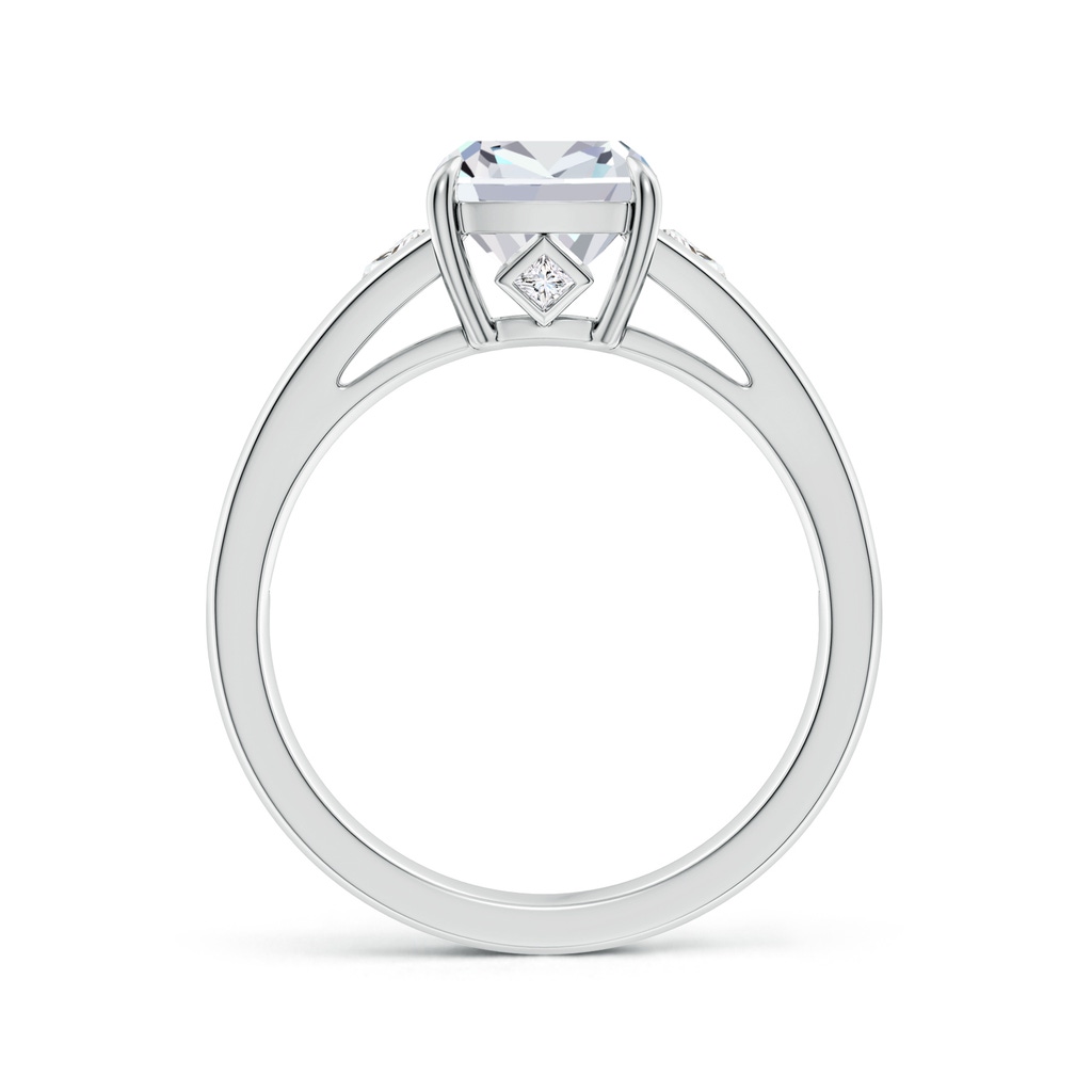 9x7mm FGVS Cushion Rectangular Lab-Grown Diamond Cocktail Ring in White Gold - side 199