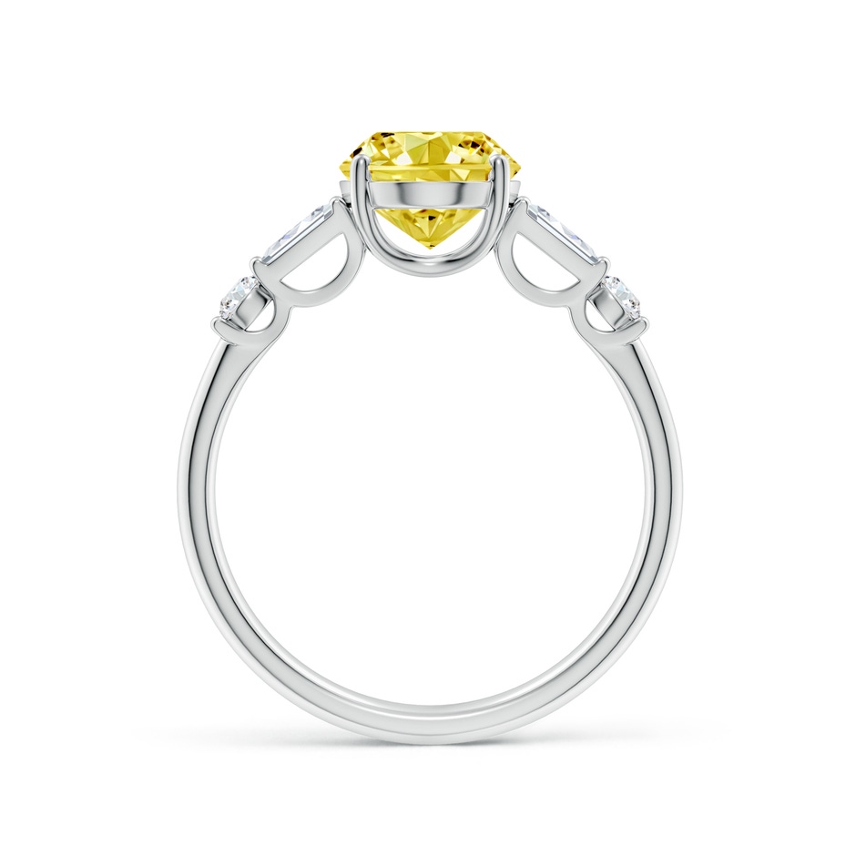 9x7mm Labgrown Oval Lab-Grown Diamond Side Stone Cocktail Ring in P950 Platinum side 199