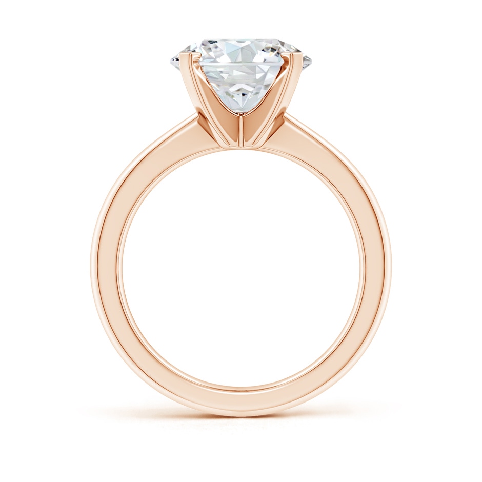10.1mm FGVS Lab-Grown Round Diamond Reverse Tapered Shank Solitaire Engagement Ring in 18K Rose Gold side 199
