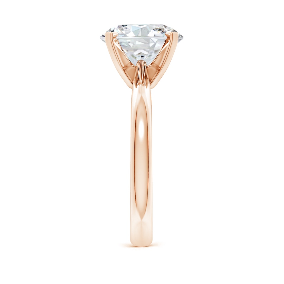 10.1mm FGVS Lab-Grown Round Diamond Reverse Tapered Shank Solitaire Engagement Ring in 18K Rose Gold side 299