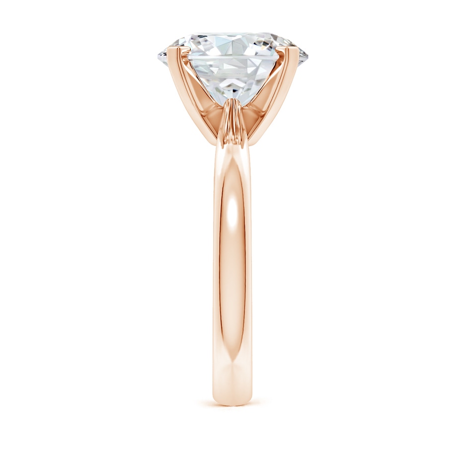 11.1mm FGVS Lab-Grown Round Diamond Reverse Tapered Shank Solitaire Engagement Ring in 18K Rose Gold side 299