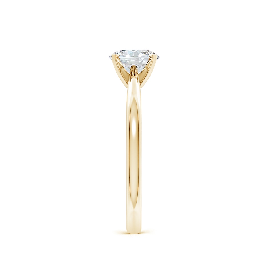 6.4mm FGVS Lab-Grown Round Diamond Reverse Tapered Shank Solitaire Engagement Ring in 18K Yellow Gold side 299