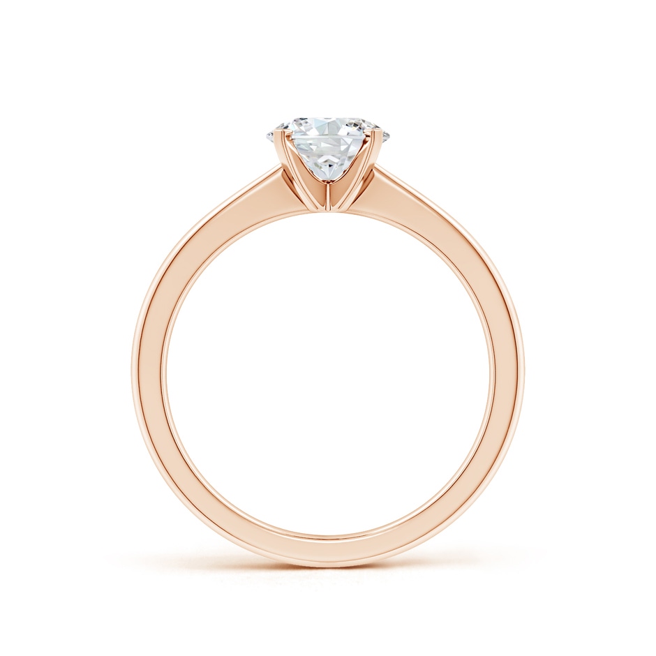 6.4mm FGVS Lab-Grown Round Diamond Reverse Tapered Shank Solitaire Engagement Ring in Rose Gold side 199