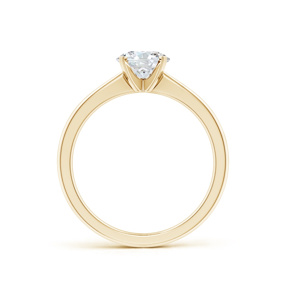 6.4mm FGVS Lab-Grown Round Diamond Reverse Tapered Shank Solitaire Engagement Ring in Yellow Gold side 199