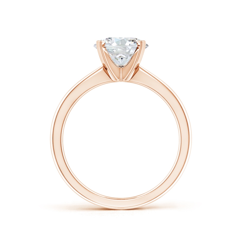 8mm FGVS Lab-Grown Round Diamond Reverse Tapered Shank Solitaire Engagement Ring in Rose Gold side 199