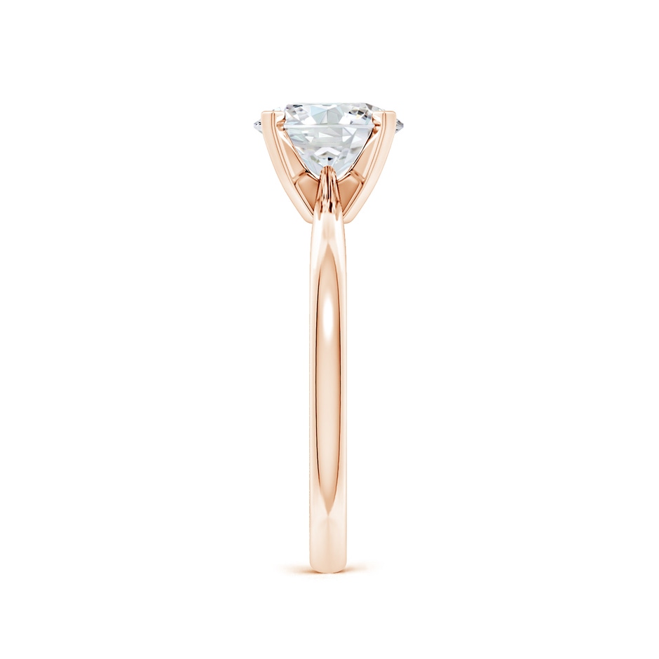 8mm FGVS Lab-Grown Round Diamond Reverse Tapered Shank Solitaire Engagement Ring in Rose Gold side 299