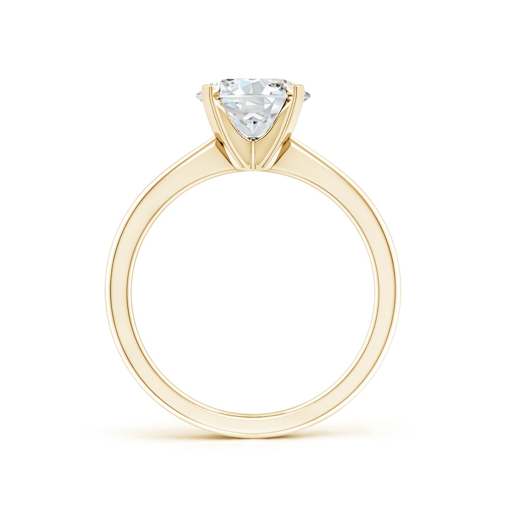 8mm FGVS Lab-Grown Round Diamond Reverse Tapered Shank Solitaire Engagement Ring in Yellow Gold - side 199