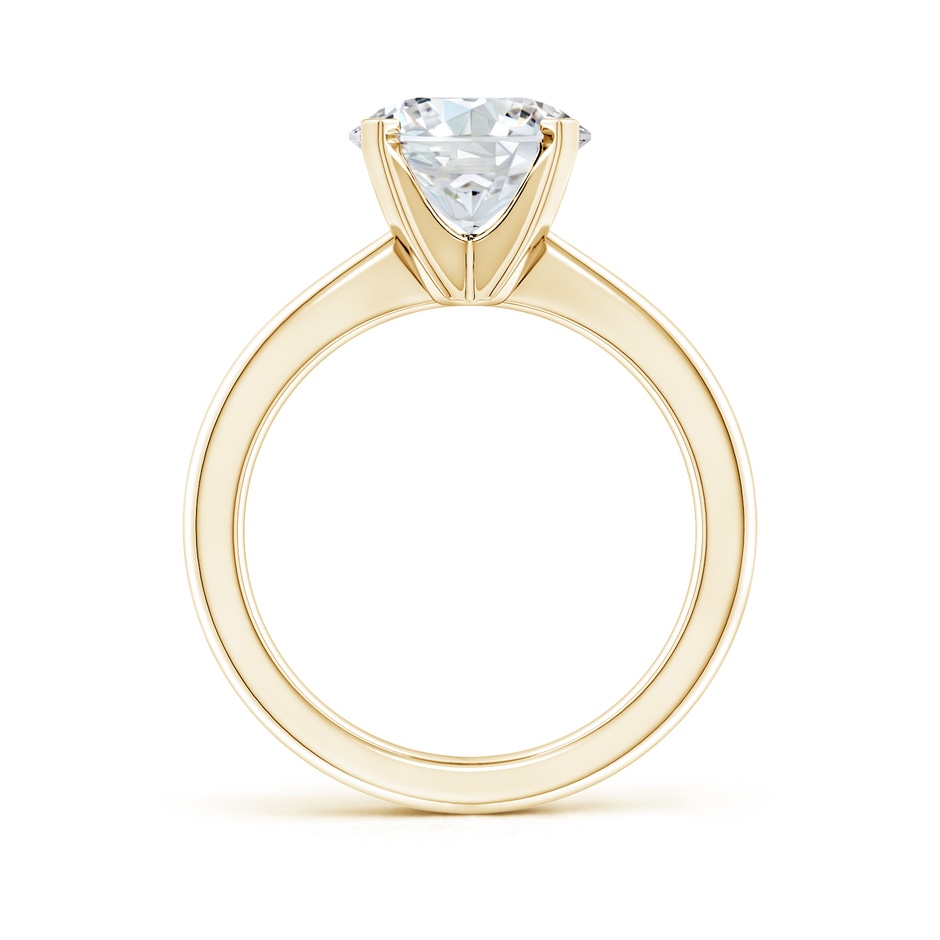 9.2mm FGVS Lab-Grown Round Diamond Reverse Tapered Shank Solitaire Engagement Ring in Yellow Gold side 199