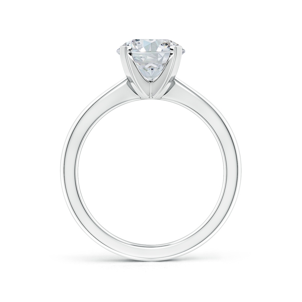 9.5x7mm FGVS Lab-Grown Oval Diamond Reverse Tapered Shank Solitaire Engagement Ring in White Gold Side 199