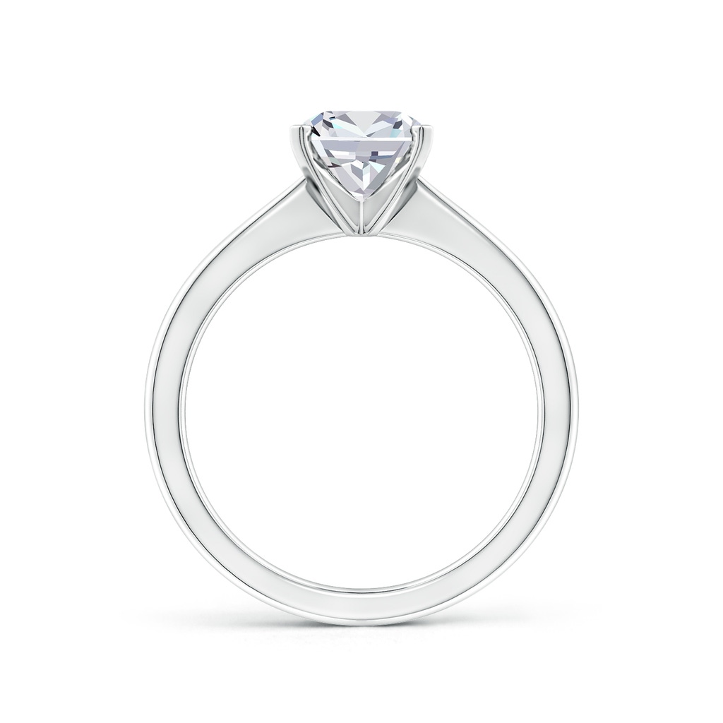 5.5mm FGVS Lab-Grown Cushion Diamond Reverse Tapered Shank Solitaire Engagement Ring in 18K White Gold - side 199