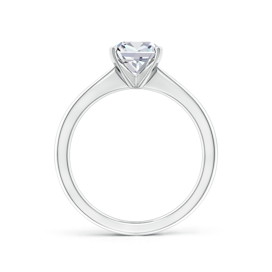 5.5mm FGVS Lab-Grown Cushion Diamond Reverse Tapered Shank Solitaire Engagement Ring in 18K White Gold side 199