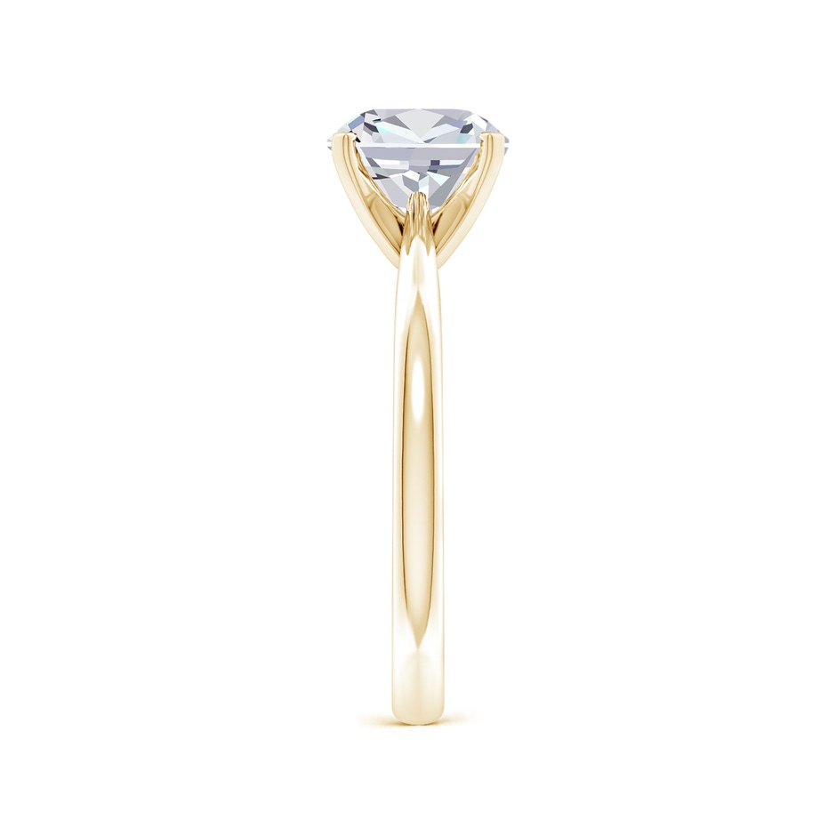 8mm FGVS Lab-Grown Cushion Diamond Reverse Tapered Shank Solitaire Engagement Ring in 18K Yellow Gold side 299