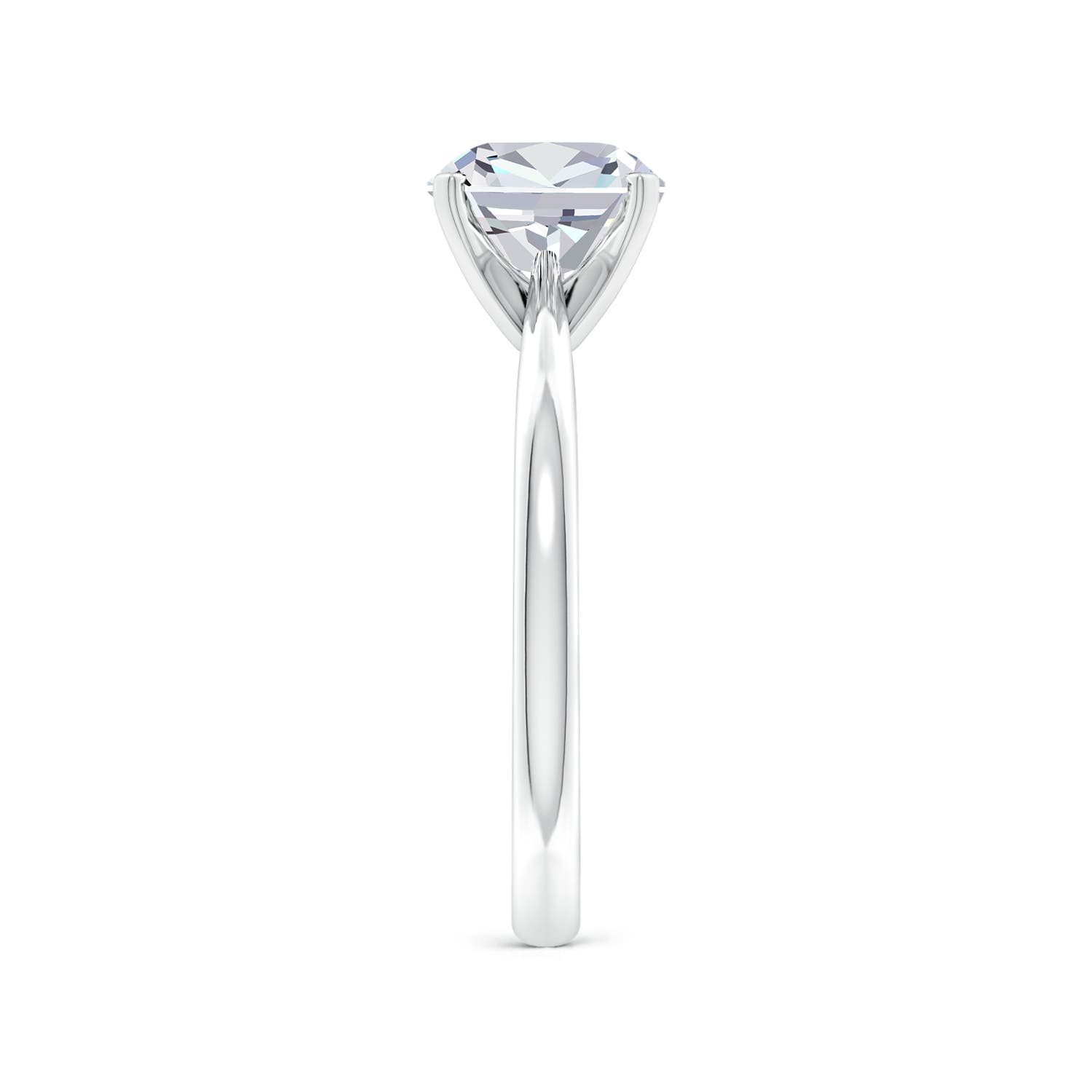 8mm FGVS Lab-Grown Cushion Diamond Reverse Tapered Shank Solitaire Engagement Ring in P950 Platinum - side 5