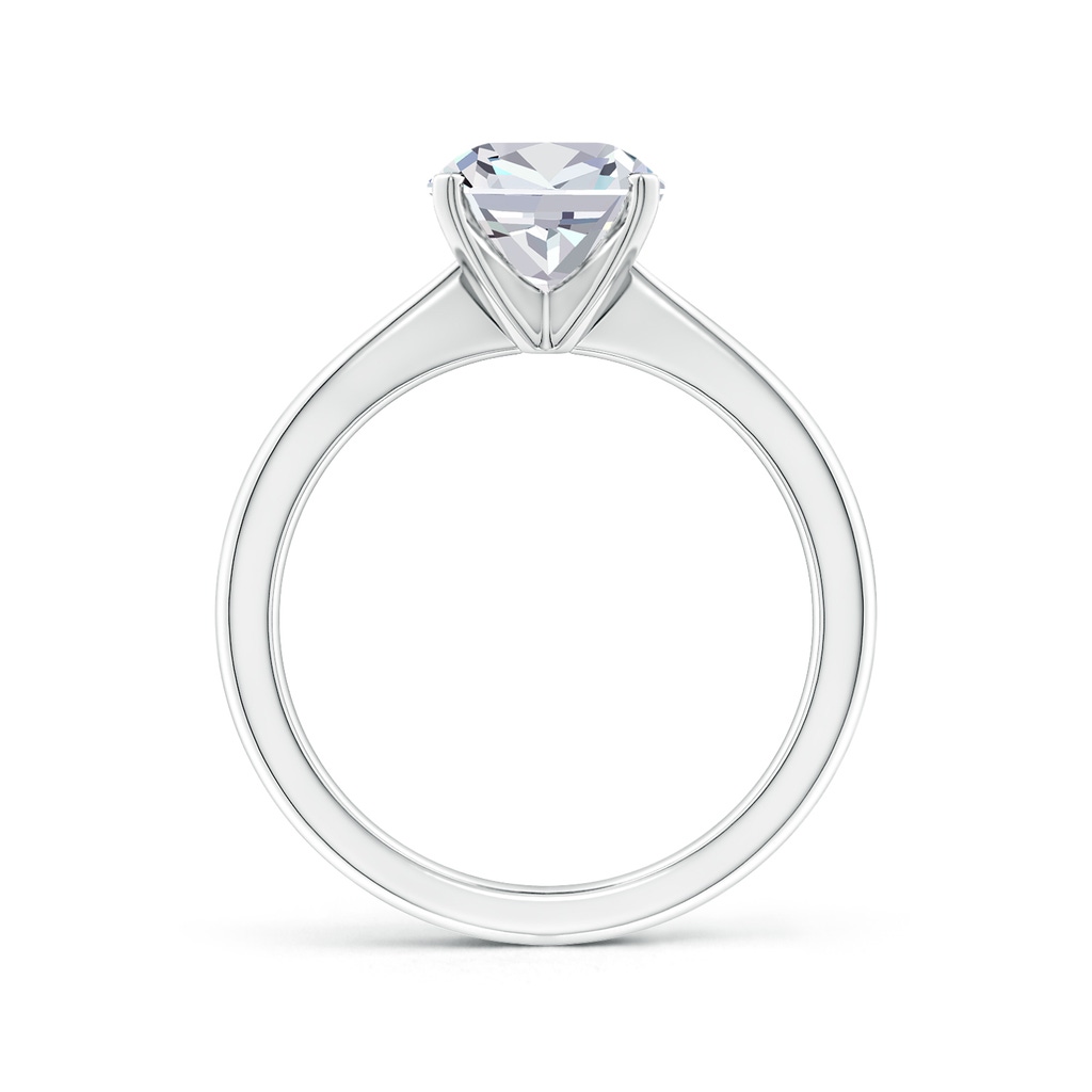 8mm FGVS Lab-Grown Cushion Diamond Reverse Tapered Shank Solitaire Engagement Ring in White Gold Side 199