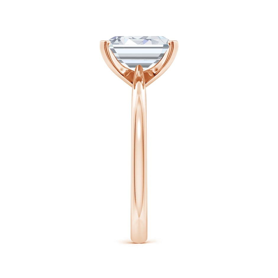 6.5x5mm FGVS Lab-Grown Emerald-Cut Diamond Reverse Tapered Shank Solitaire Engagement Ring in 18K Rose Gold side 299