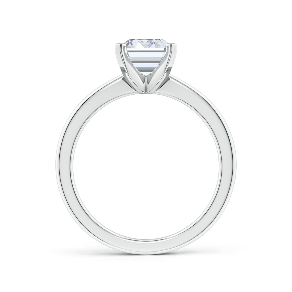 6.5x5mm FGVS Lab-Grown Emerald-Cut Diamond Reverse Tapered Shank Solitaire Engagement Ring in 18K White Gold - side 199