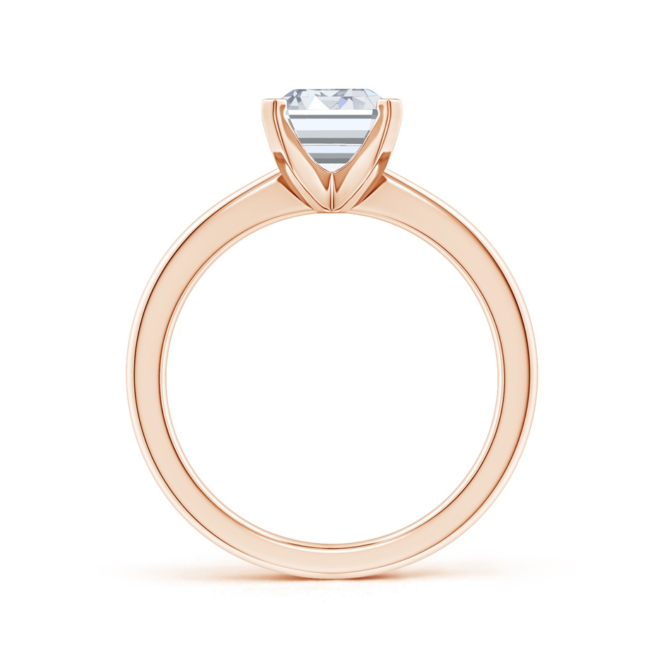 6.5x5mm FGVS Lab-Grown Emerald-Cut Diamond Reverse Tapered Shank Solitaire Engagement Ring in Rose Gold side 199
