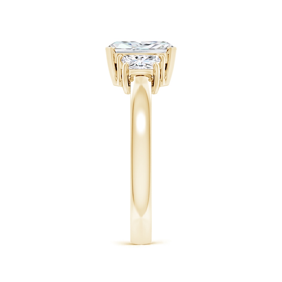 8x6mm FGVS Lab-Grown Radiant-Cut and Trapezoid Diamond Three Stone Engagement Ring in Yellow Gold side 299