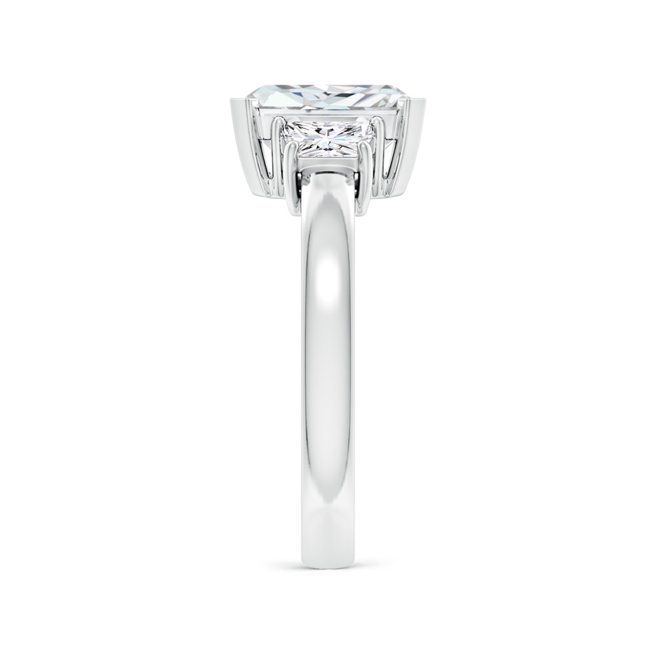 9x7mm FGVS Lab-Grown Radiant-Cut and Trapezoid Diamond Three Stone Engagement Ring in P950 Platinum side 299