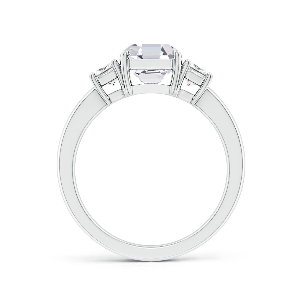 7mm FGVS Lab-Grown Asscher-Cut and Trapezoid Diamond Three Stone Engagement Ring in White Gold - side 199