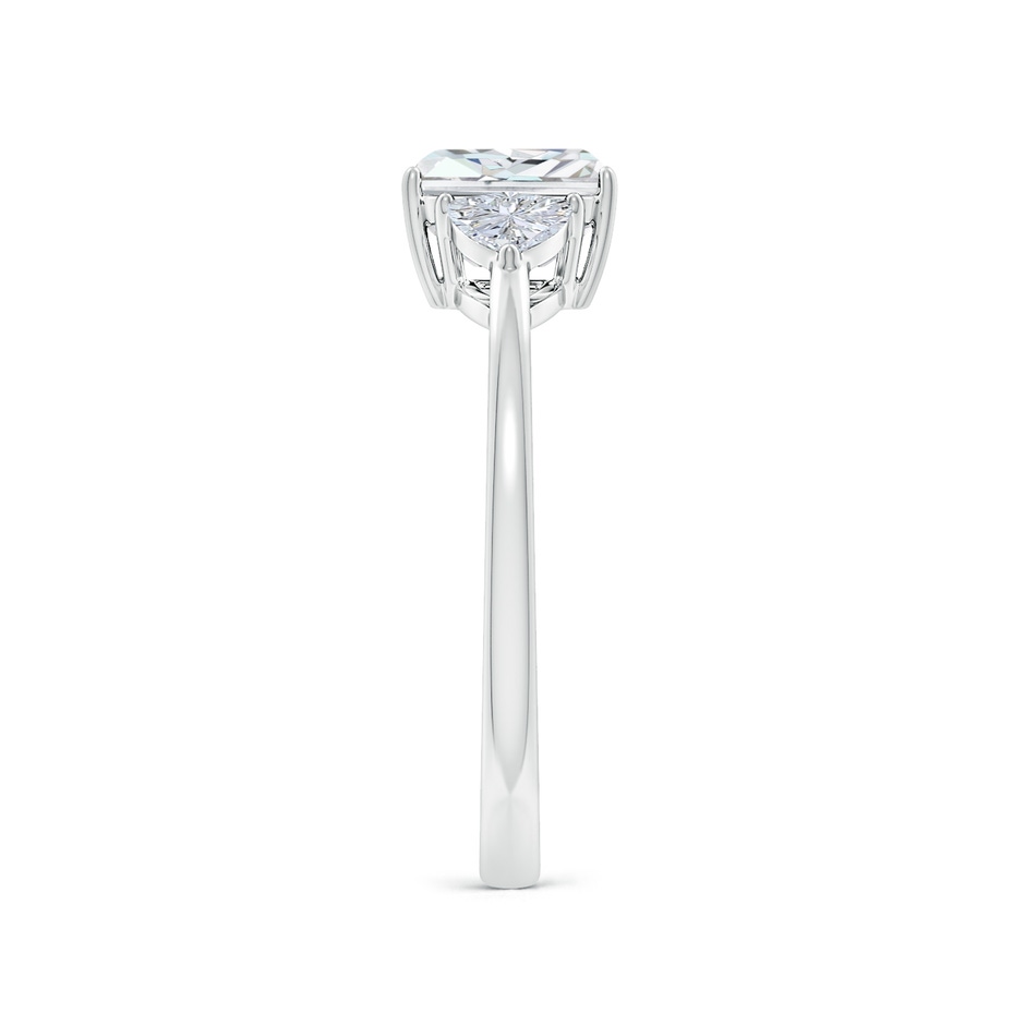 6.5x4.5mm FGVS Lab-Grown Radiant-Cut and Trillion Diamond Three Stone Reverse Tapered Shank Engagement Ring in White Gold side 299