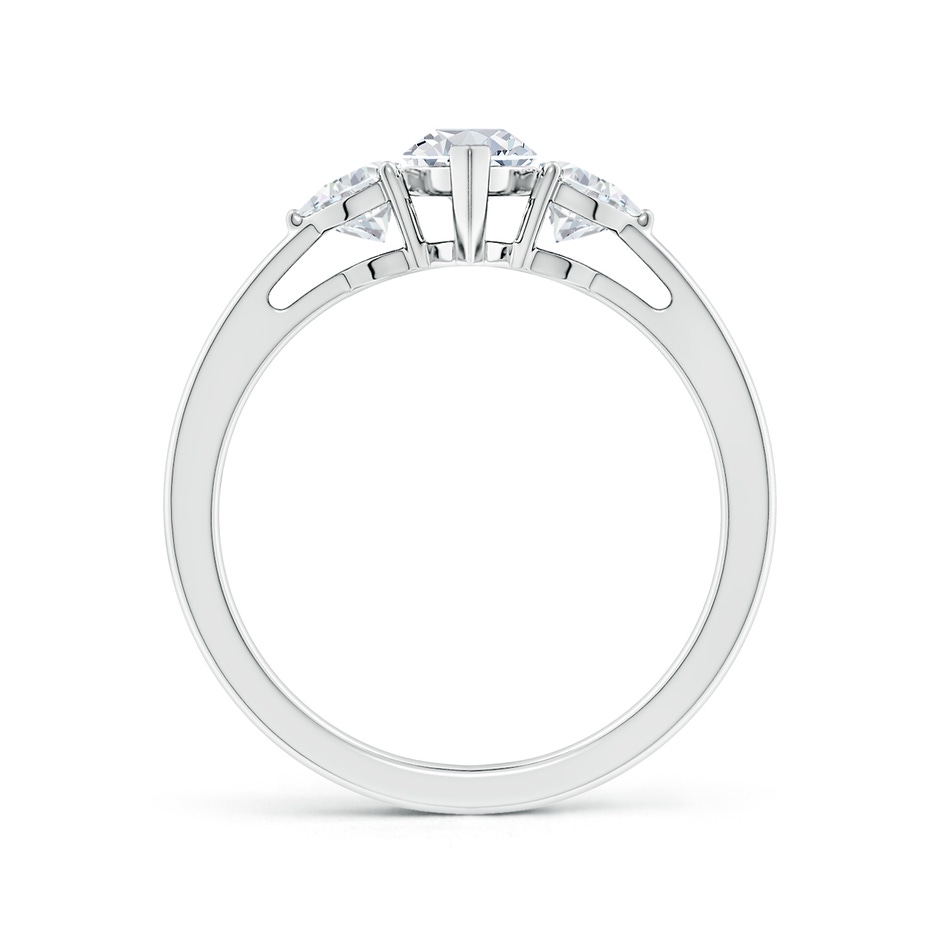 9x4.5mm FGVS Lab-Grown Marquise and Trillion Diamond Three Stone Reverse Tapered Shank Engagement Ring in White Gold side 199